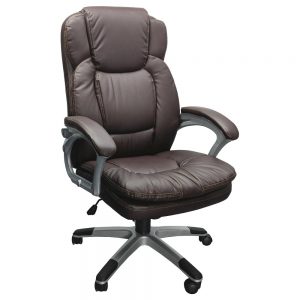 scaun de birou Comodo B142 maro, piele ecologica/zendeco.ro