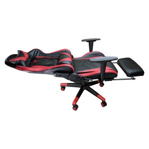 Scaun Gaming B207 SPIDER black red cu suport picioare