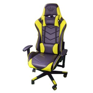 Scaun Gaming Arka Chairs B54 SportLine Negru/Galben piele perforata