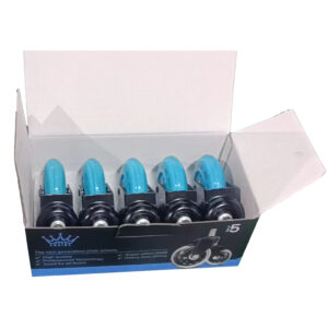 Set de 5 roti de silicon profesional ARKA CHAIRS, 3 inch blue