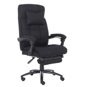 Scaun profesional Arka Chairs B169 material textil negru, confortabil cu suport de picioare