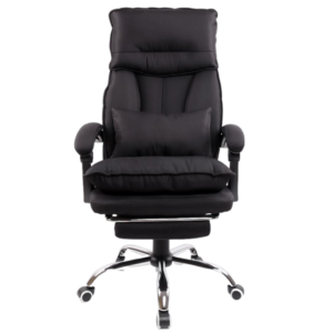 Scaun directorial Arka Chairs B191 profesional negru, confortabil cu suport de picioare