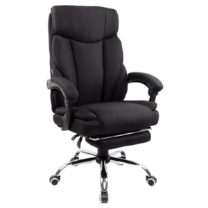 Scaun directorial Arka Chairs B193 profesional negru, confortabil cu suport de picioare