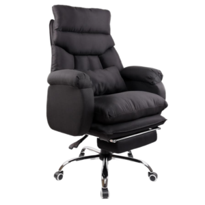 Scaun directorial Arka Chairs B194 profesional negru, confortabil cu suport de picioare
